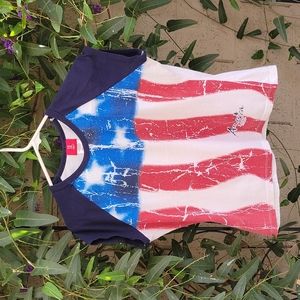 American Flag Graphic 2005 Tshirt So Adult XL Cotton Blend